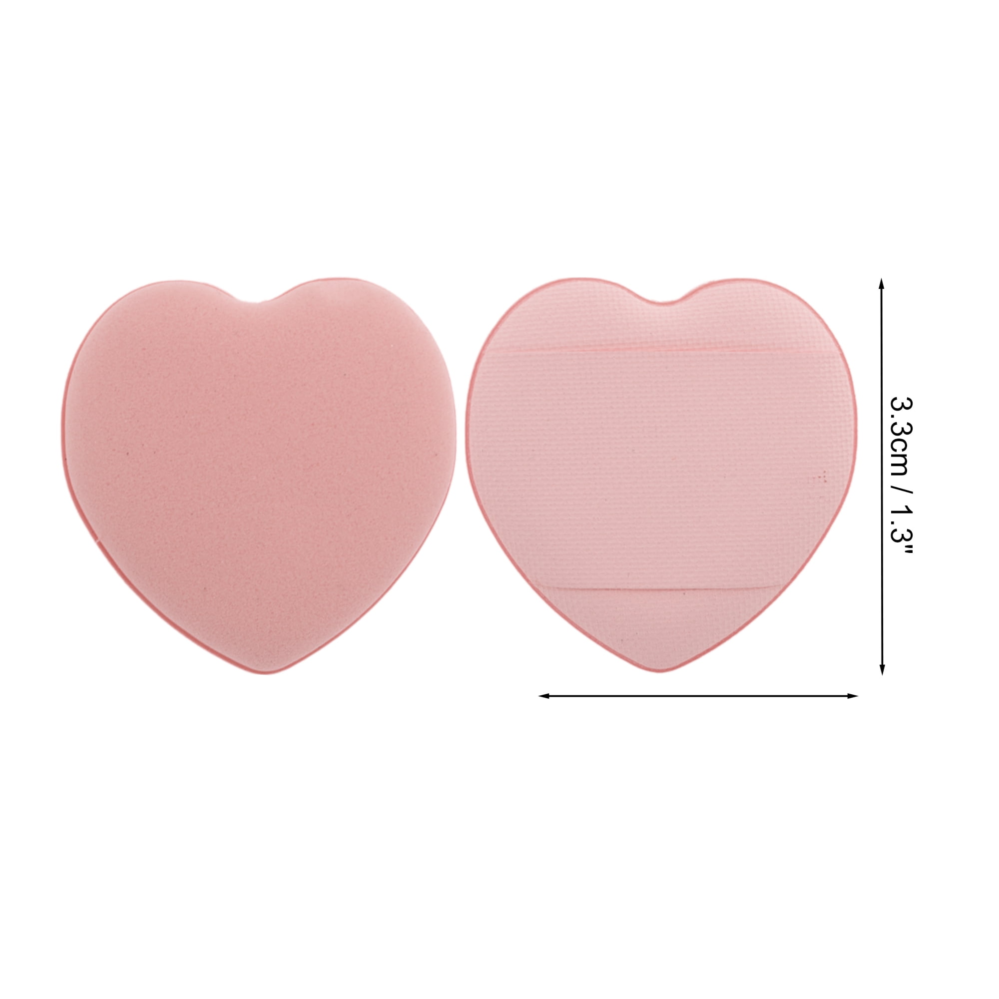 Unique Bargains 5 Pcs Heart-Shaped Face Makeup Sponge for Travel Light Pink