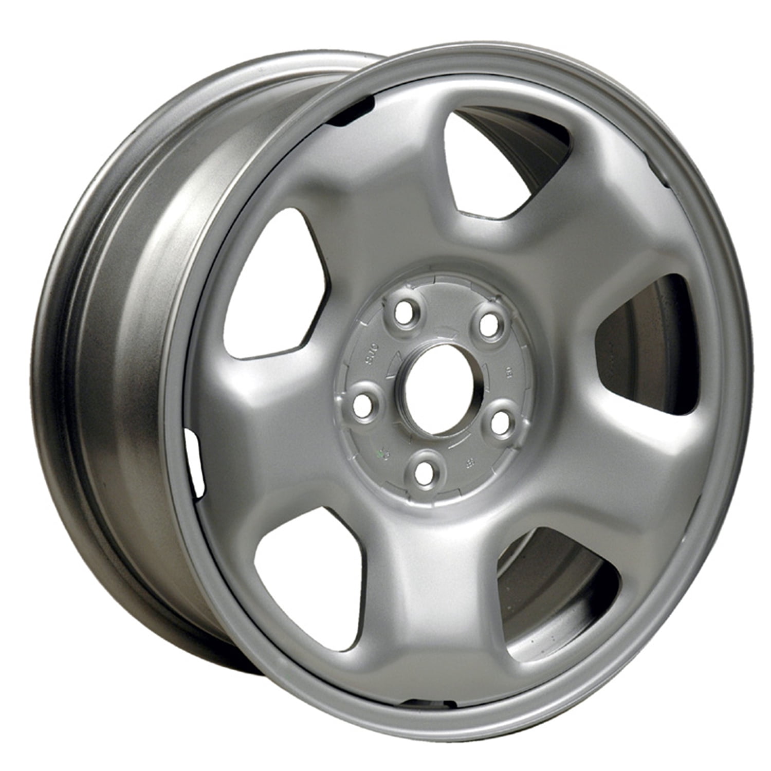 17 X 7.5 Reconditioned OEM Steel Wheel, All Painted Silver, Fits 2006