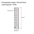 thumbnail image 3 of Unique Bargains Compressed Spring,5mm OD, 0.5mm Wire Size, 10mm Compressed Length, 25mm Free Length,10.6N Load Capacity,Gray,10 pcs, 3 of 4
