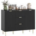 thumbnail image 1 of HOMCOM Sideboard Buffet Cabine w/ 3 Drawers and Adjustable Shelves, Black, 1 of 10