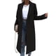 thumbnail image 3 of Abrigo de Lana de Invierno para Mujer, Estilo Informal, con Solapa y Botonadura Sencilla. Negro L, 3 of 10