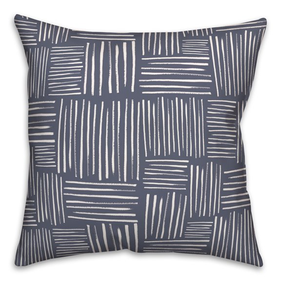 Creative Products Sketch Lines Blue 18 x 18 Indoor / Outdoor Pillow