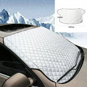 JYYYBF Car Windshield Cover, Heavy Duty Ultra Thick Protective Windscreen Cover for Resistent Snow UV Dust Water Fit for Car Silver 147 cm * 70 cm