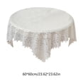 thumbnail image 3 of Lace Coffee Tablecloth, Polyester Table Cover, Embroidery Design, Restaurant Garden Balcony Decoration, 1 Count, 3 of 8