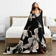 thumbnail image 5 of Kll Fleece Blanket Plush Throw Blanket Japanese White Crane,Soft Fuzzy Cozy Flannel Blanket For Couch Sofa Bed.(80"X60"), 5 of 9
