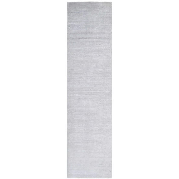 Hand Knotted Overdye Wool Rug - 2'7'' x 12'2''