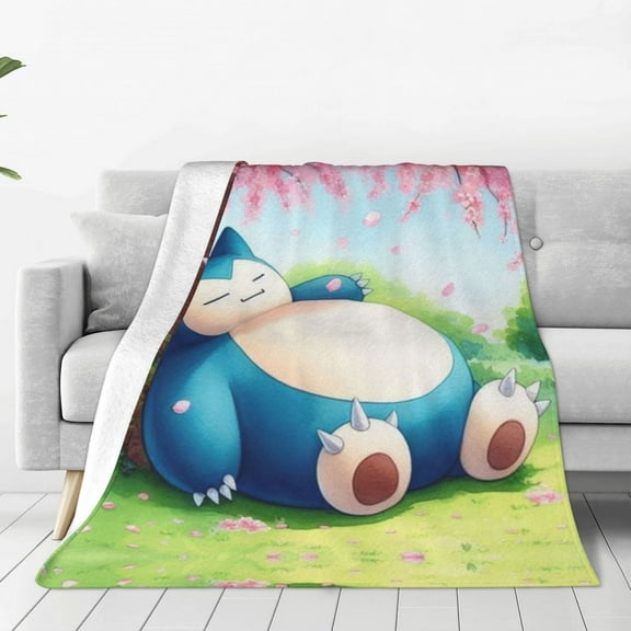 Snorlax Throw Blanket Cozy Anti-pilling flannel Bedding Gifts for Men, Women teen Adults Decor for Couch, Sofa, Bed 40x30