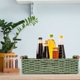 thumbnail image 3 of Woven Storage Basket Handwoven Paper Rope Bin Rustic Decorative Storage with Sturdy Wooden Handles for Bathroom Living Room Kitchen Office, 3 of 7