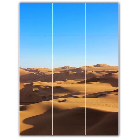 Picture-Tiles.com: Desert Ceramic Tile Wall Mural WAL500492-34L. 24"W x 32"H using (12) 8" x 8" Ceramic Tiles-Satin Finish