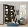 thumbnail image 2 of Avondale 8' Tall Bookcase Wall With Ladder Storage Organizer Display Gray, 2 of 7