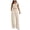 Beige-pcpe, variant on Vdoaml Ladies Tracksuit 2 Piece Outfit Womens Short Sleeve Crop Top Pants Set Women Casual Loungewear Matching Sets XL Red