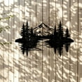 thumbnail image 6 of HCTSHG Mountain Metal Wall Art, Metal Wall Art of Pine Trees and Hill, Pine Tree Wall Decor, Nature Lover Gifts, Wall Decor for Living Room, Bedroom, Farmhouse (Black, 15.75"x9.72"), 6 of 9