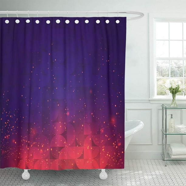 Good Looking purple and red shower curtain Ksadk Purple Color Abstract Red Triangle Modern White Fire Circle Geometric Line Shower Curtain Bathroom 66x72 Inch Walmart Com