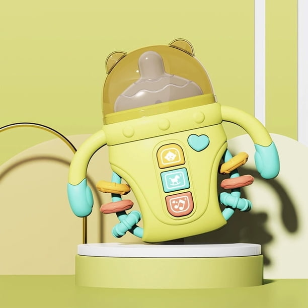 Juguetes de piscina, juguetes para bebés, juguetes para niños pequeños, juguetes para educación temprana y resolución de rompecabezas, se pueden masticar botellas, música infantil, aplausos, timbre de