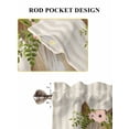 thumbnail image 6 of Farmhouse Striped Living Room Curtains 2 Panel, Watercolor Horse Flower Leaf Beige Cafe Window Treatment, Farmhouse Bedroom Bathroom Kitchen Curtains Drapes 104"x54", 6 of 6