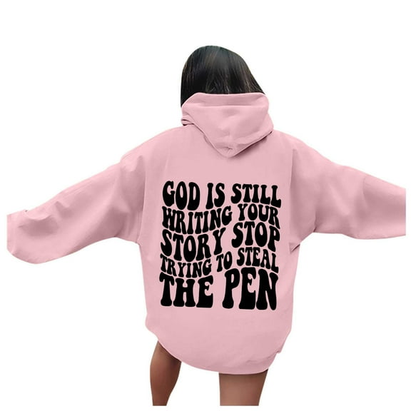 WENWU Hoodies for Women Long Sleeve Hoodie Pullover Hoodies for Women Oversized Sweatshirt for Women Pink Hoodie Women Fall Outfits for Women Comfy Clothes for Women