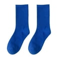 thumbnail image 2 of Comfortable Fashion Athletic Socks for Women, Solid Color, Above Ankle Crew Stretch Socks for Girls, 2 of 8