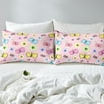 thumbnail image 4 of Erosebridal Floral Butterfly Sheet Set Twin,Kawaii Cute Bedding Sets Twin Size,Super Cozy Bed Sheets Twin,Teenager Bedroom Decor,3pcs, 4 of 7