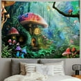 thumbnail image 2 of PRATYUS Fairy Tale Forest Tapestry Wall Hanging Mushroom Trees Wall  Tapestry Spring Scenery Tapestry for Teen Girls Bedroom Living Room Dorm Party Decor Painting, 2 of 6