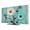 Blue, White, variant on TV Cover Indoor, Teal Cream Daisy Farmhouse Stretch TV Dust Cover Television Screen Protector, Country Vintage Floral Elastic Polyester Display Covers, Monitor Slipcover for LED LCD TVs 24 Inch