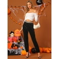 thumbnail image 2 of Pantalones Largos de Terciopelo Allegra K Con Corazones para Mujer Negro XL, 2 of 6
