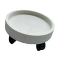 thumbnail image 1 of Plant Caddy, Plant Pot Stand with Rotating Wheels, Round Potted Plant Stand on Wheels, Wheeled Planter Saucer Tray Flower Pot Tray Flower Pot Rack for Balcony White, 1 of 7