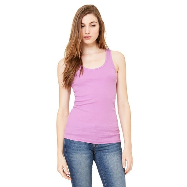 Clementine Apparel - Women's Fitted Ribbed Racerback Tank Top - Walmart ...