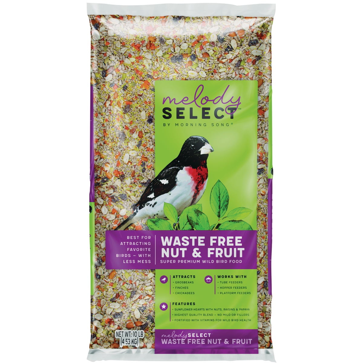 Melody Select 10 Lb. Waste Free Nut & Fruit Wild Bird Food 14056