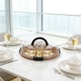 thumbnail image 5 of Xheghe Divided Tray With Clear Acrylic Lid Divided Tray For Home Parties Gatherings Pastries Fruit And Snacks, 5 of 6