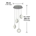 thumbnail image 4 of Artika 4-Light LED Pendant Light Fixture Chrome, 4 of 5