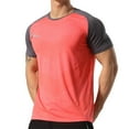 thumbnail image 5 of Youthup Men's Crew Neck Color-Block Quick Dry Athletic Short Sleeve T-Shirts 2-Pack, Stretch Breathable Moisture-Wicking, 5 of 11