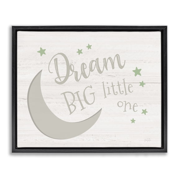 Stupell Industries Scandinavian Dream Big Little One Black Floating Frame Canvas Art, 21 x 17, by Natalie Carpentieri