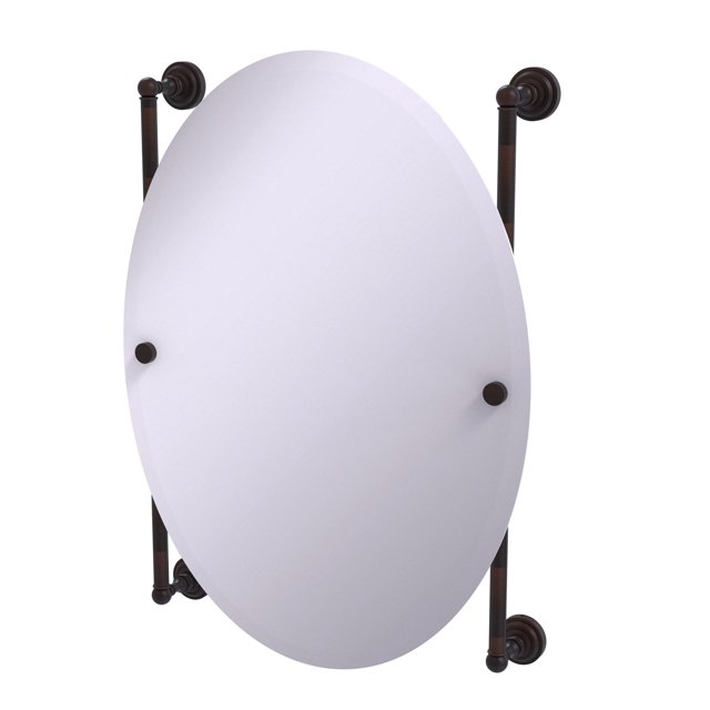 Dottingham Collection Oval Frameless Rail Mounted Mirror