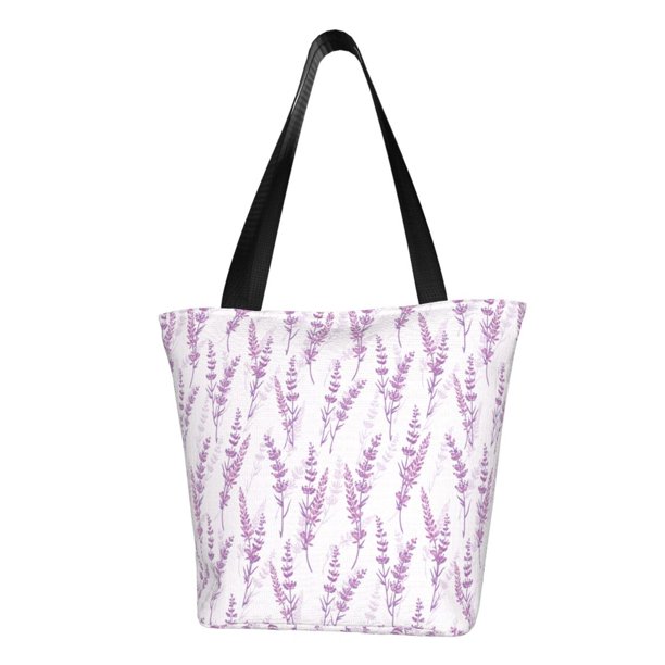 Disketp Lavender Flowers Bolsa de Hombro Casual para Mujer, Bolso Cruzado para Compras, Viajes y Uso Diario