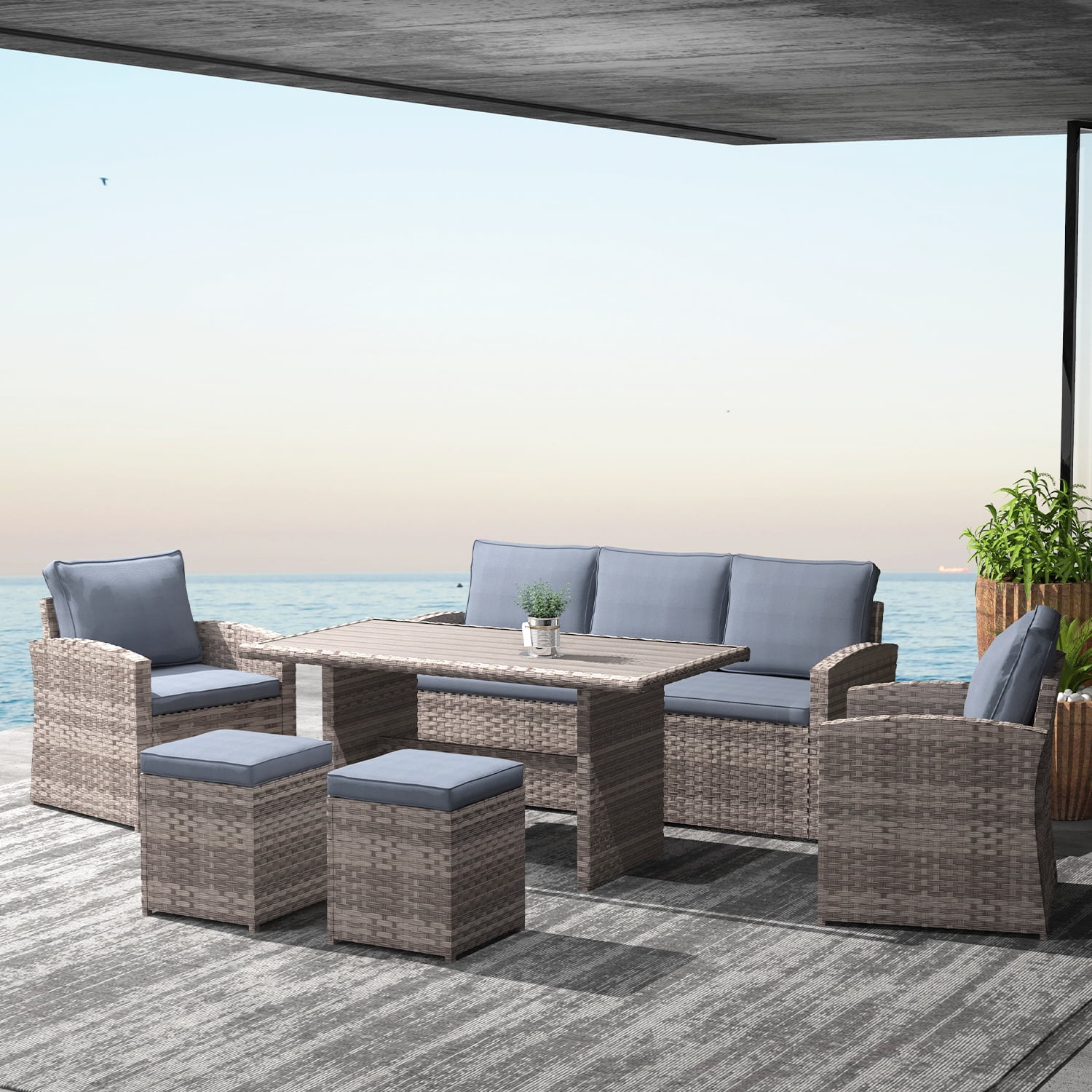 FineFind Outdoor Dining Table Set Patio Conversation Furniture