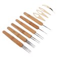 thumbnail image 2 of Dreadlocks Tool Set, Alloy Beautiful Hairstyle Different Shapes Dreadlock Crochet Needle Add Details 10pcs  For  Gold, 2 of 8