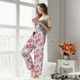 thumbnail image 5 of Rateoe Purple Watercolor Flowers Pattern Women’s Ultra-Soft Comfy Pajama Lounge Pants Sleepwear,Comfortable Lounge Wear,lightweight Pajamas, Casual Home Wear-Medium, 5 of 6