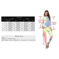 thumbnail image 2 of Doaraha Womens Pajamas Set Tie Dye Two Piece Long Sleeve Sweatshirt Hooded with Pants Sleepwear Pjs, Pink XXL, 2 of 8