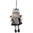 thumbnail image 2 of Northlight Plush Winter Angel Girl Hanging Christmas Ornament - 8.5" - Gray and Black, 2 of 8