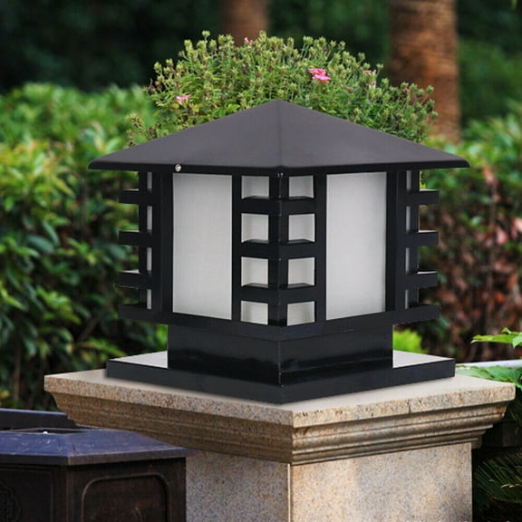 Outdoor Retro Pillar Light Garden Waterproof Light Patio Yard Gate Post Lamp