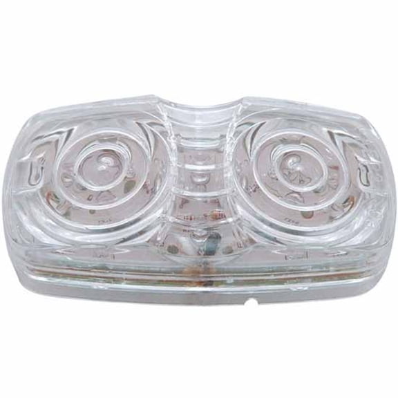 United Pacific 38325 - Double Bubble Amber / Clear LED Marker Clearance Light