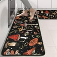 thumbnail image 2 of Kitchen Rugs Sets Of 2,Colorful Mushroom Bird Black Pattern Anti Fatigue Kitchen Mat Rugs Non Slip Washable,Decorative Kitchen Floor Mats for Kitchen,Sink,Laundry,17"x47"+17"x47", 2 of 5