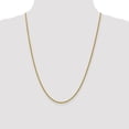 thumbnail image 2 of Real 14kt Yellow Gold 2mm Semi-solid 3-Wire Wheat Chain; 24 inch; Lobster Clasp; for Adults and Teens; for Women and Men, 2 of 5
