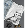 thumbnail image 3 of Cool Vintage Owl Sketch T-Shirt Women -Image by Shutterstock, Female Small, 3 of 4