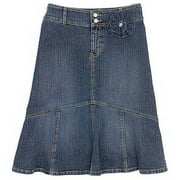 Faded Glory - Women's Plus Denim Flounce Skirt