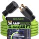 thumbnail image 1 of Gearit Cable De Extensión Para Generador De 30 Amperios (40 Pies) 4 Clavijas 120/250 Voltios 7500 W Nema L14-30P/L L14-30R Cable De Alimentación Con Bloqueo Sjtw De Calibre 10 Para Interruptor De Tran, 1 of 5
