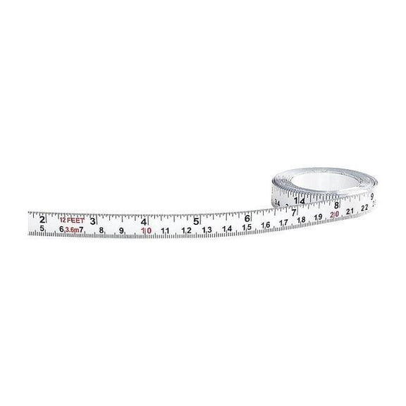 Us Tape 144 in Adhesive Tape Measure, 1/2 in Blade 50004