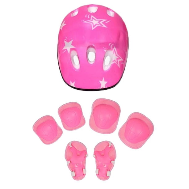Equipo de protección para niños Perfecl 7 piezas rodilleras coderas muñequeras Rosa