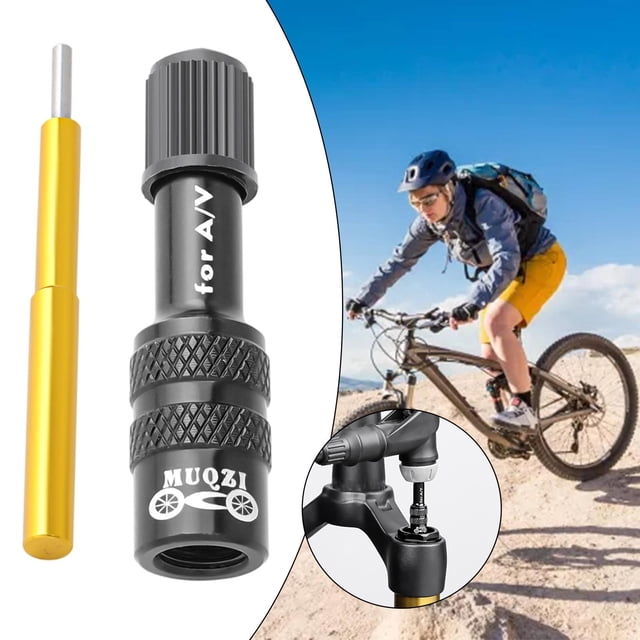 Adaptador de válvula de horquilla de bicicleta Macarena aleación de aluminio antideslizante negro