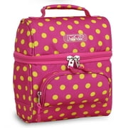 J World Corey Lunch Bag, Pink Buttons